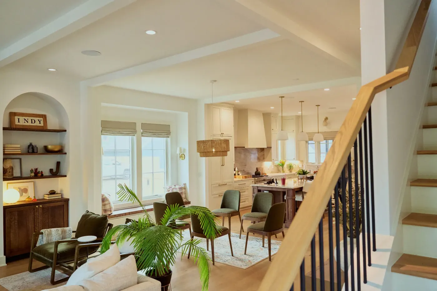 Cellular shades in a Carmel living room